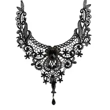Fashion Goth Necklaces For Women 2019 Beauty Girl Handmade Jewelry Retro Vintage Lace Necklace Collar Gothic