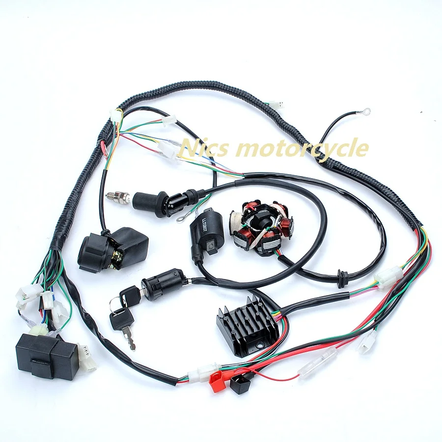 

COMPLETE ELECTRICS GY6 ATV GO KART 125CC 150CC WIRE WIRING HARNESS