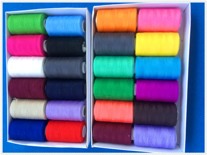 

Good Quality Sewing Thread,100% Polyester,24 Different Colours/Lot,40S/2,1000 Yards/Spool,Both For Machine&By Hands,Best Seller!