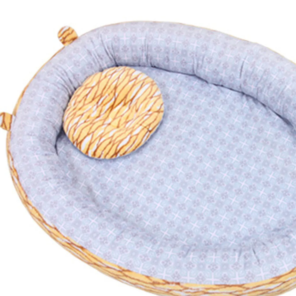 Портативное детское гнездо кровать хлопок Колыбель единорог Печать детская кроватка бампер складной спальное место для новорожденных