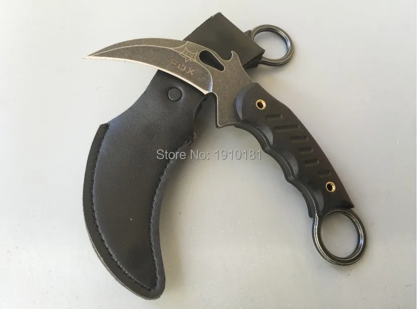 Нож Karambit с фиксированным лезвием 9CR13MOV стальной камень промытый тактический инструмент для выживания Открытый походный нож G10 Ручка