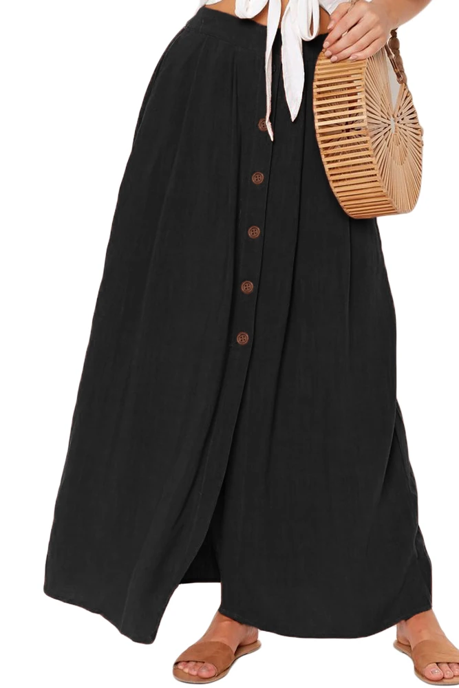 Black-Buttoned-Maxi-Skirt-LC65177-2-1