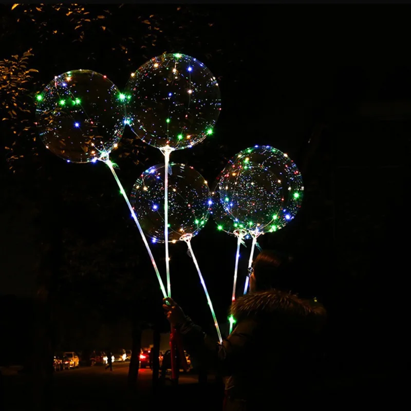 Светодиодные воздушные шары Свадебные украшения на день рождения Дети светящиеся воздушные шары Bobo вечерние свадебные украшения