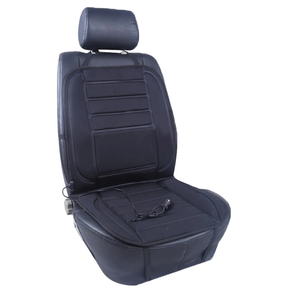Универсальный черный 12 в мягкий уплотненный подогреваемый автомобильный сиденье Подушка зимний теплый подогреватель сиденья с регулятором температуры - Название цвета: black