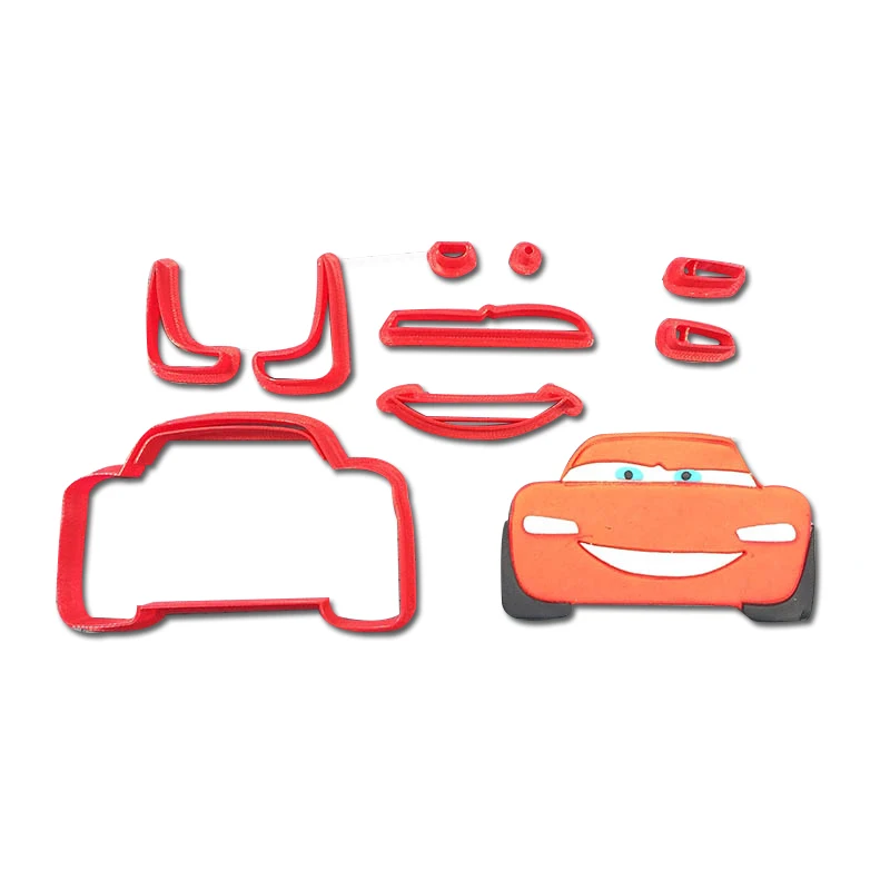 

Cartoon Character Cars Cookie Cutter Cake Decorating Tools Custom 3D printed Biscuits Stainless PLA Tools Cake Baking Mould