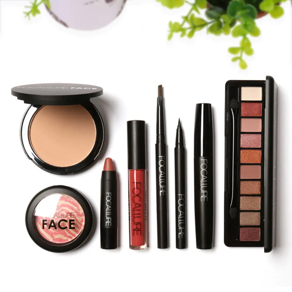 

FOCALLURE 8Pcs/Set Makeup Set Blusher Eyeliner Mascara Lipstick Kit For Women Lady maquiagem profissional