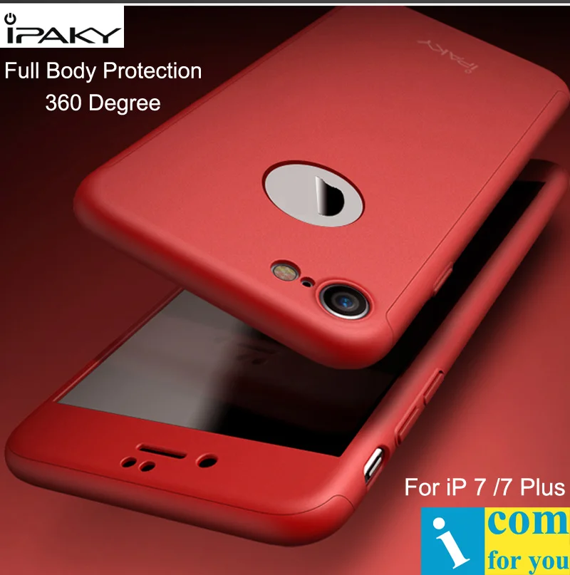 bilder für Ipaky ganzkörper abdeckung case für iphone 7 360 grad harte pc schutzhülle für iphone 7 plus + gehärtetem glas bilder für Ipaky ganzkörper abdeckung case für iphone 7 360 grad harte pc schutzhülle für iphone 7 plus + gehärtetem glas