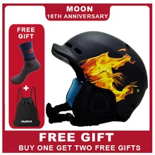 MOON Integrally-molded PC+EPS CE Certificate Snowboard Adult Ski Helmet Outdoor Sports skateboard MTV21 moon ce certificate skateboard helmet integrally molded goggles skiing helmet men women outdoor sports snowboard helmet m l xl