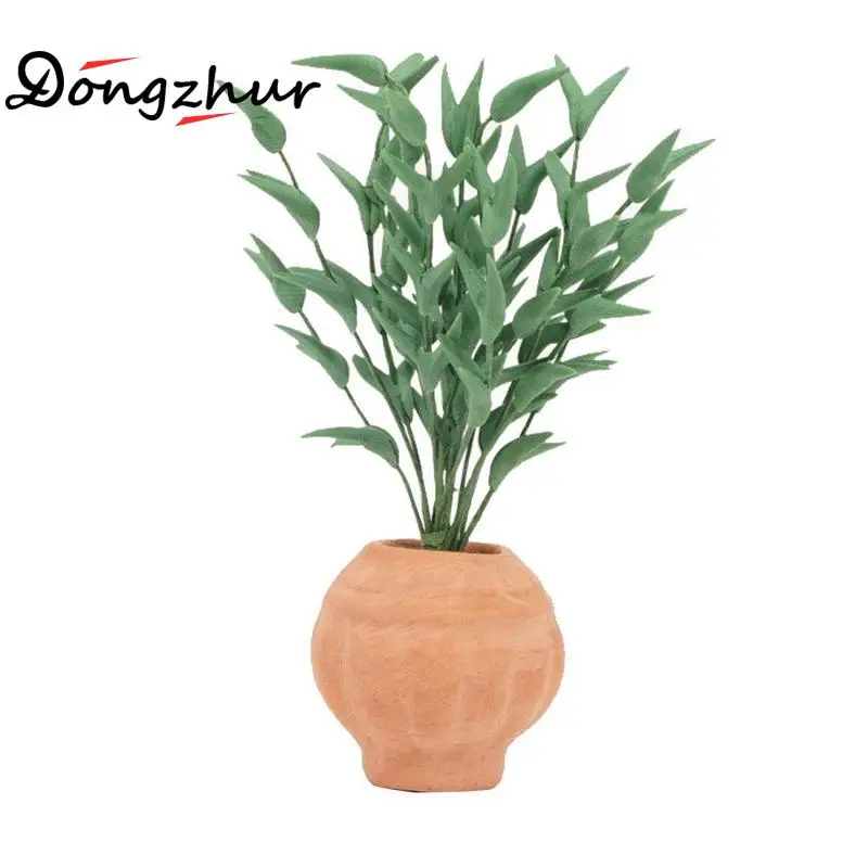 

Dongzhur Miniature Dollhouse Furniture 1:12 Accessories Mini Green Plant Bonsai Simulation Flower Pots DIY Doll House Toys Plant