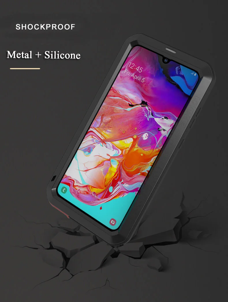 LOVE MEI Водонепроницаемый чехол для телефона samsung Galaxy A70 противоударный металлический алюминиевый чехол для samsung A7 A705F 360 Полное покрытие