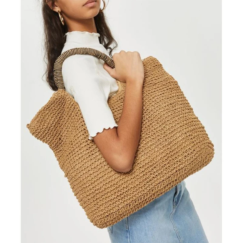 

New Style of European and American Vintage Style Made Beach Bag Leisure Handbag