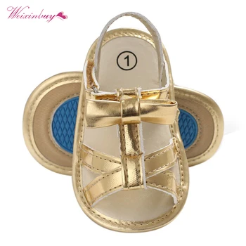 

Baby Shoes Girls Infant Toddler Party bow Baby Girls Shoes Birthday Gift Gold Bow PU nonslip Baby Moccasins Shoes Summer
