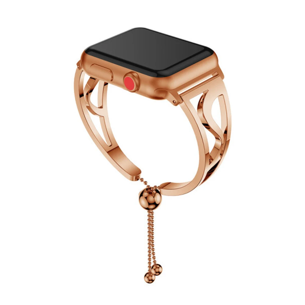 Ремешок из нержавеющей стали для Apple Watch band 44 мм 40 металлический браслет Iwatch 42 38 watch