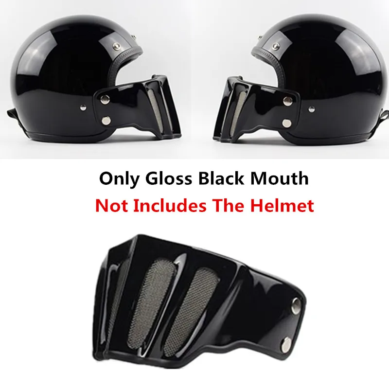 TT CO винтажный мотоциклетный шлем, персонализированный открытый лицевой щит, подходит только для этого стиля, самокат, ретро шлемы - Цвет: Gloss Black 3