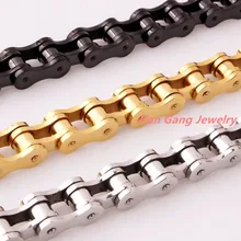 Nueva marca de Moda de Acero Inoxidable 316L de Plata/Oro/Negro Joyería Del Motorista de La Motocicleta Enlace Cadena Para Mujer Para Hombre Del Brazalete de la Pulsera regalo