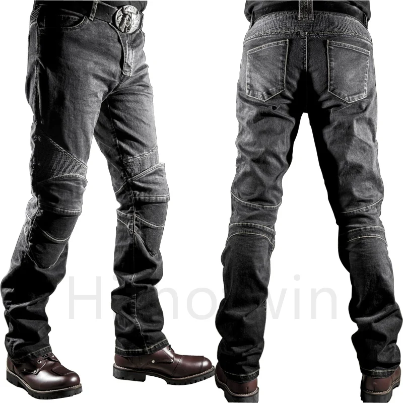 Classic Motorcycle Jeans Drop Resistance Slim Denim Cycling Racing Pants Motocross Off-road Hockey Pants with Protector Classic Motorcycle Jeans Drop Resistance Slim Denim Cycling Racing Pants Motocross Off-road Hockey Pants with Protector