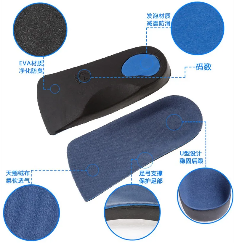 2016 New Camping Hiking Walking 1pair 3D Premium 3-4 Orthotic Insole Shoe Cushion Arch Support Flat Feet Pronation Free Shipping (11)
