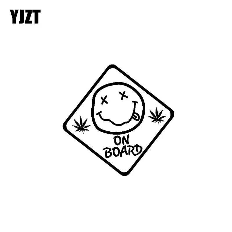 YJZT 12 7 см * Nirvana Smiley на доске наклейка забавная виниловая машинка