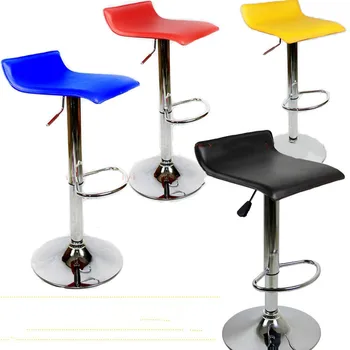 

The wholesale price simple fashion bar chair swivel bar stools chairs height adjustable PU large load-bearing