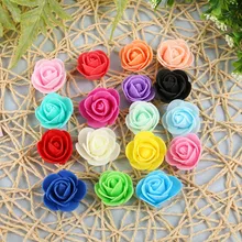 300 шт./лот Мини PE Роза головы поднялся медведь материалы для изготовления DIY украшение ручной работы Свадебный венок вечерние ювелирные изделия с венком