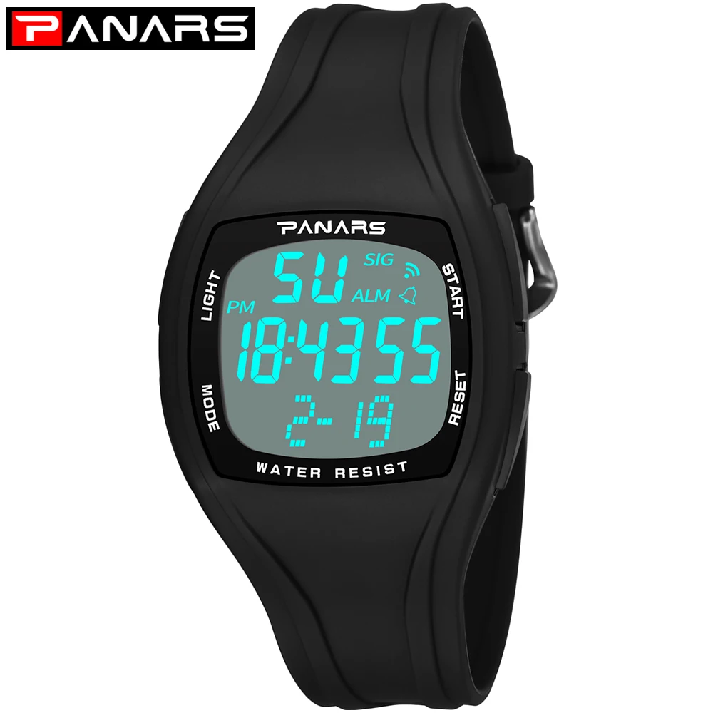 

PANARS 2019 New Mens Sport Watch Waterproof Swimming Wrist Watch Men Fitness Digital Watches Alarm Timer Clock Relogios 8112