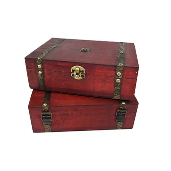 

Wooden Household Decor Storage Boxes With Lids Metal Lock Jewelry Storage Box Multifunction Desktop Storage Case
