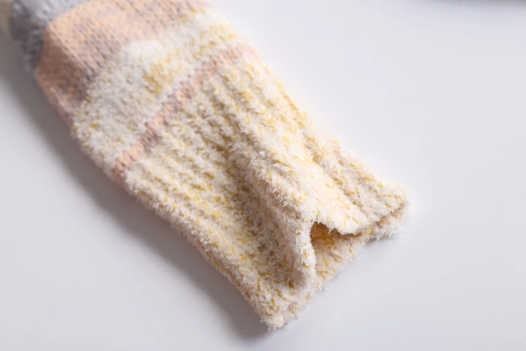 Новинка, осенне-зимние Полосатые свитера, вязаные женские роскошные винтажные свитера с цветочной вышивкой, женские вязаные топы NS543