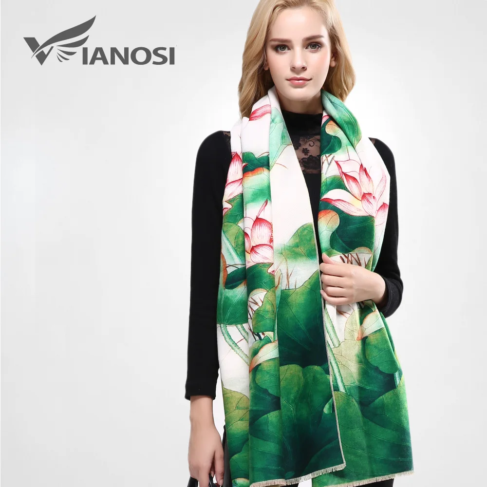 [VIANOSI] Luxury Shawls and Scarves for Women Wool Cashmere Scarf Woman