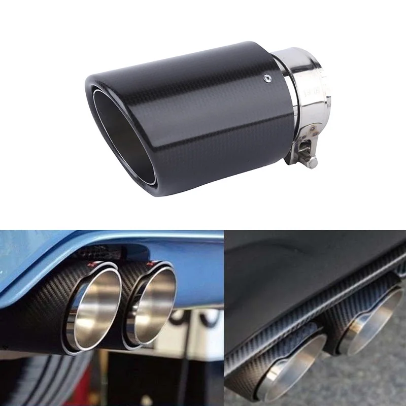 

2018 Stainless Steel Carbon Fiber Inlet Tip 63-89mm/63-101mm Outlet Exhaust AK Style CSL88