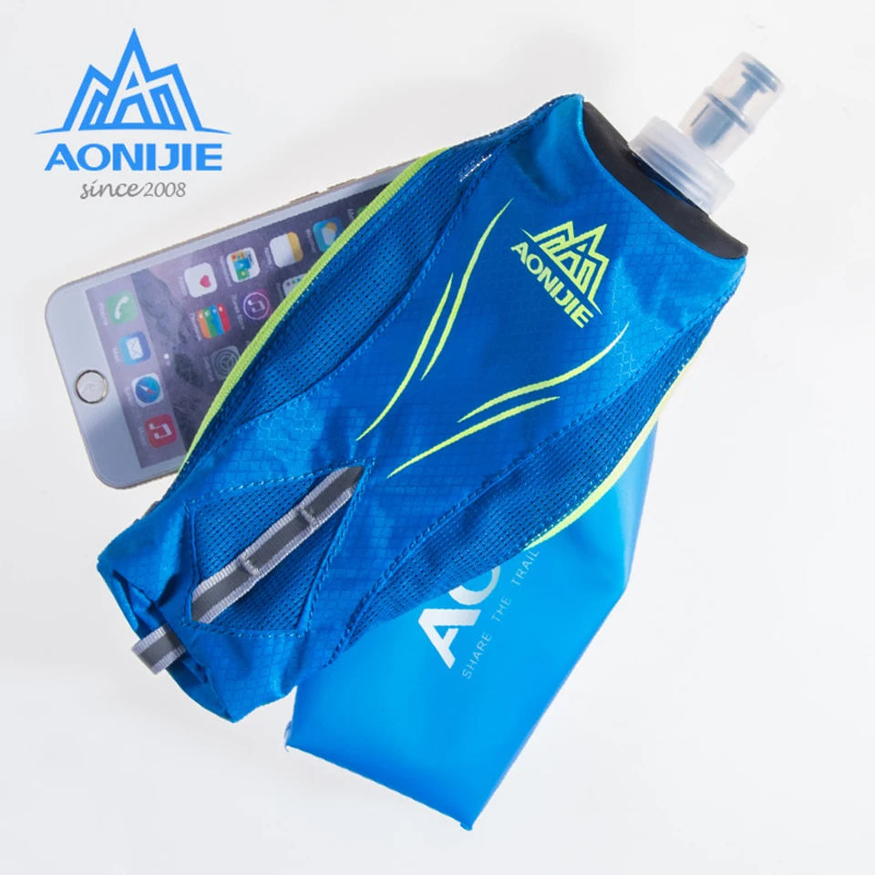 AONIJIE Hand-held Sport Kettle Pack With 500mL Soft Water Flask  Waterproof Marathon Running Phone Bag For 5.5 Inch Phone 5