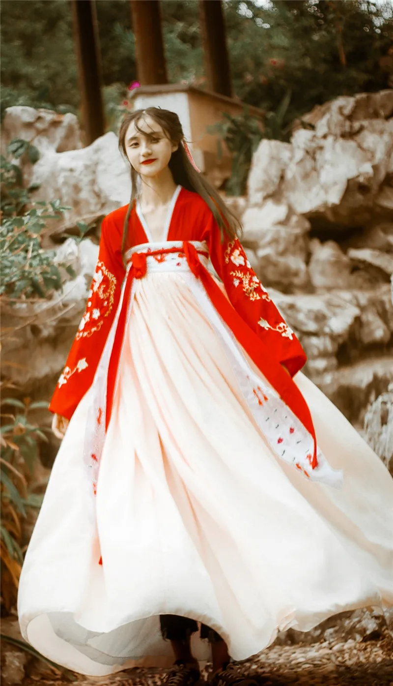 Hanfu костюм для китайских танцев, традиционный сценический наряд для певцов, женское Старинное платье, народный фестиваль, одежда для выступлений DC1133