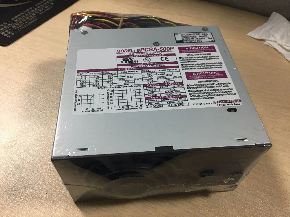 500 Вт ePCSA-500P питания ePCSA-500P-X2S сервер блок питания DC адаптер PSU 500 Вт медицинское оборудование 2pcd/лот Лучшая цена