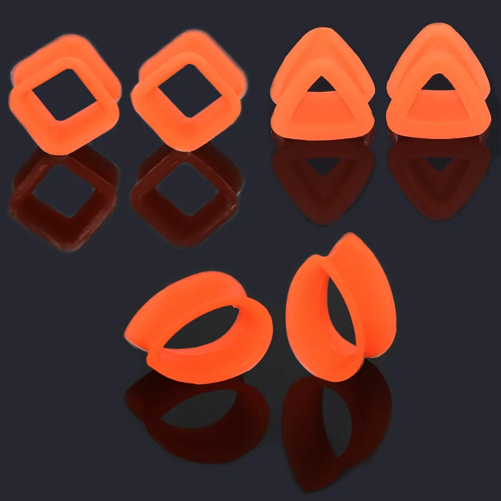 3 Pairs Ear plugs High Quality Orange Thin Silicone Flexible Body