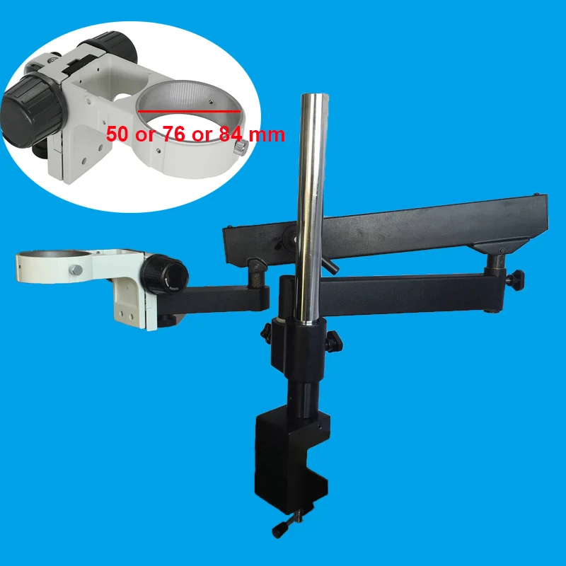 Microscope Rocker Arm Gimbal Bracket Multi-directions Adjustable Multi-angle Rotatable Stand with Column for Stereo Microscope