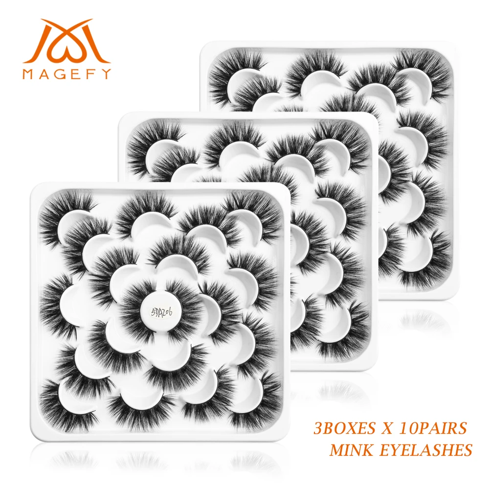 

Free Shipping 30 Pairs Eye Lashes 3D Mink Eyelashes Long Lasting Mink Lashes Natural Dramatic Volume False Eyelashes Extension