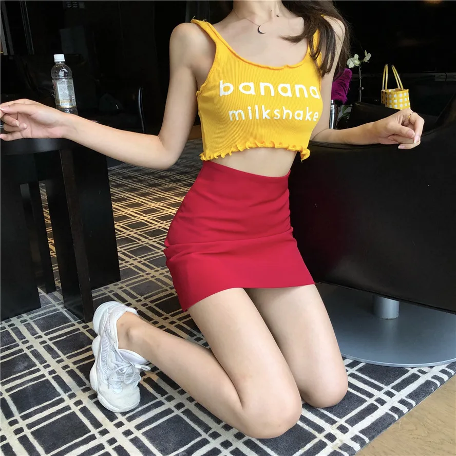 

Korea ulzzang Harajuku Summer sleeveless short two-piece lace dress letter fashion bf sexy new Empire bf Hip Hop dress