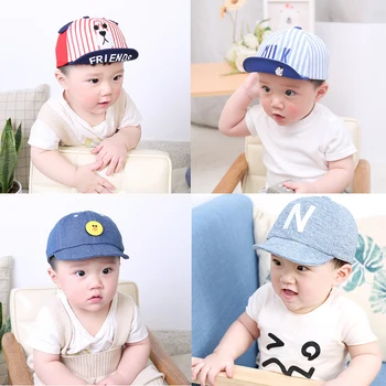 

AAG Fashion Baby Cap Infant Letter Sun Hat Child Hip Hop Baseball Solid Color Soft Sunshade Sunscreen Hat 0-2Y 10