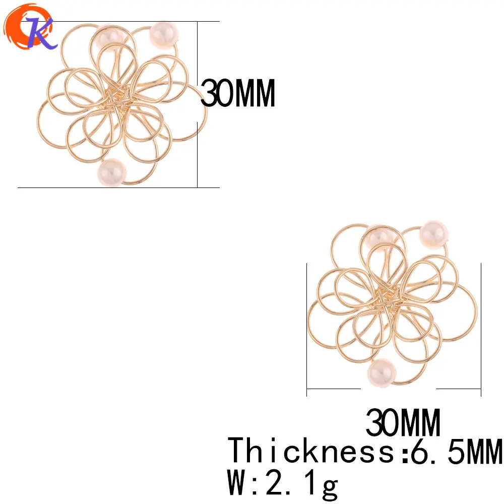 Cordial Дизайн 50 шт. 30*30 мм ювелирные аксессуары/серьги решений/цветок форма/DIY/имитация жемчуга/ручной работы/застежки для сережек