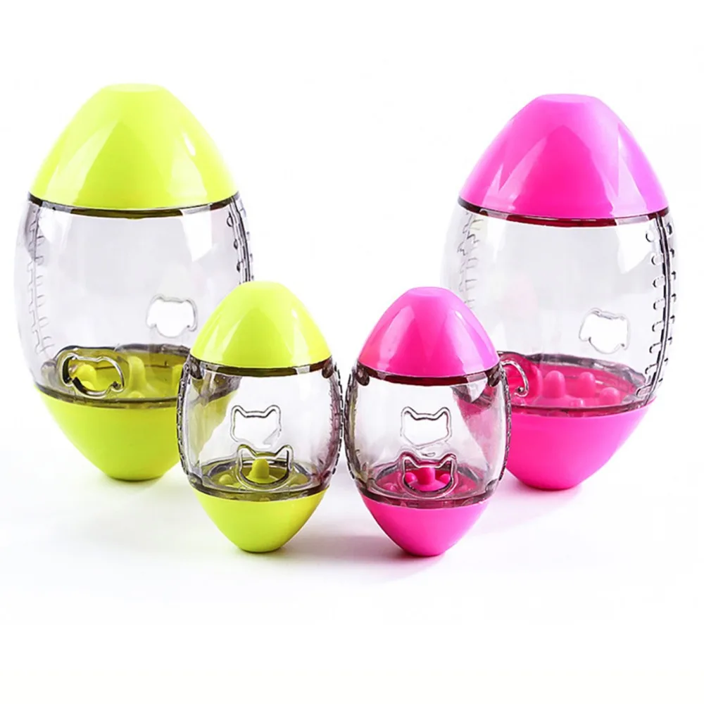 

Pet Cat Fun Bowl Feeder Pets Tumbler Leakage Food Feeding Ball Cat Training Exercise Fun Bowl Treat Ball Toy for Cat 13771
