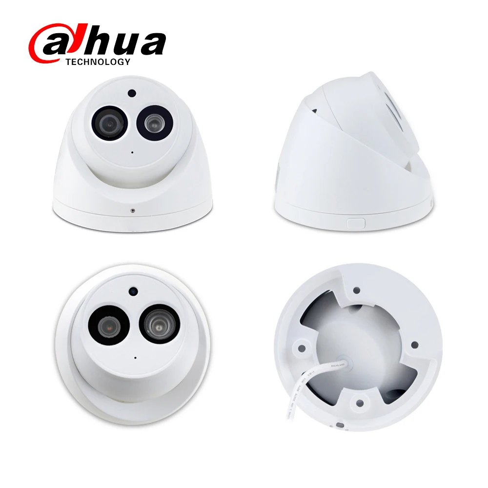 Dahua IPC HDW4631C A 6MP HD POE сетевая Мини купольная IP камера металлический чехол Встроенный