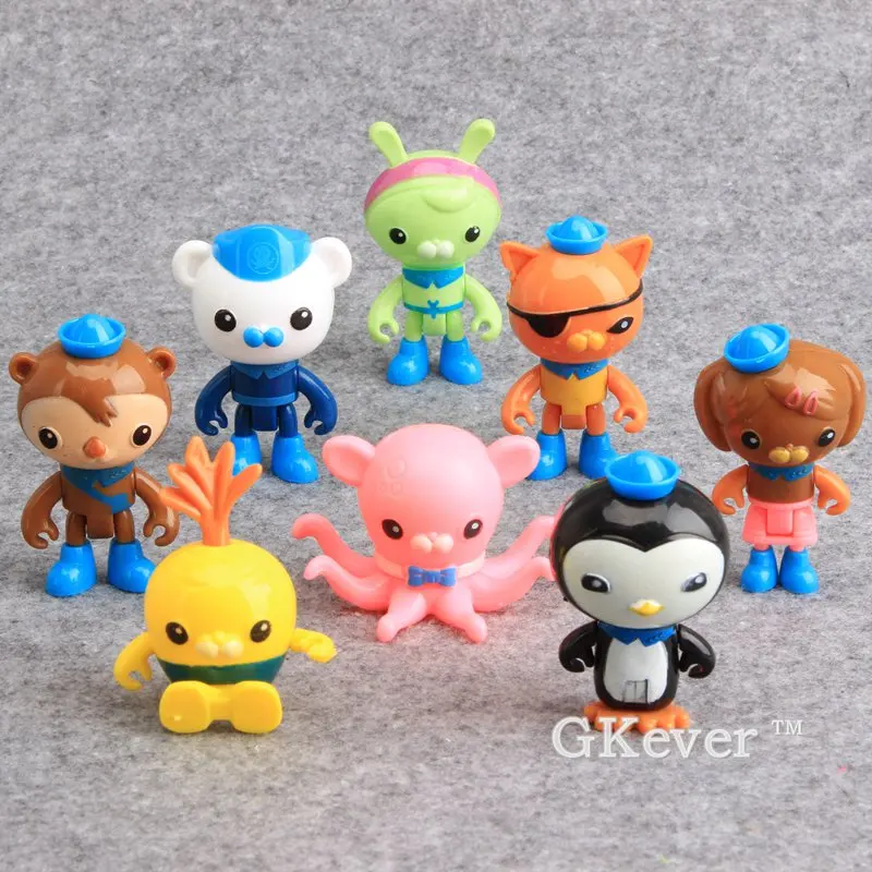 

NEW 8pcs/Set The Octonauts PVC Action Figure Toy Super Lovely Captain Barnacles Medic Peso Model Toy 7cm Kids Gift