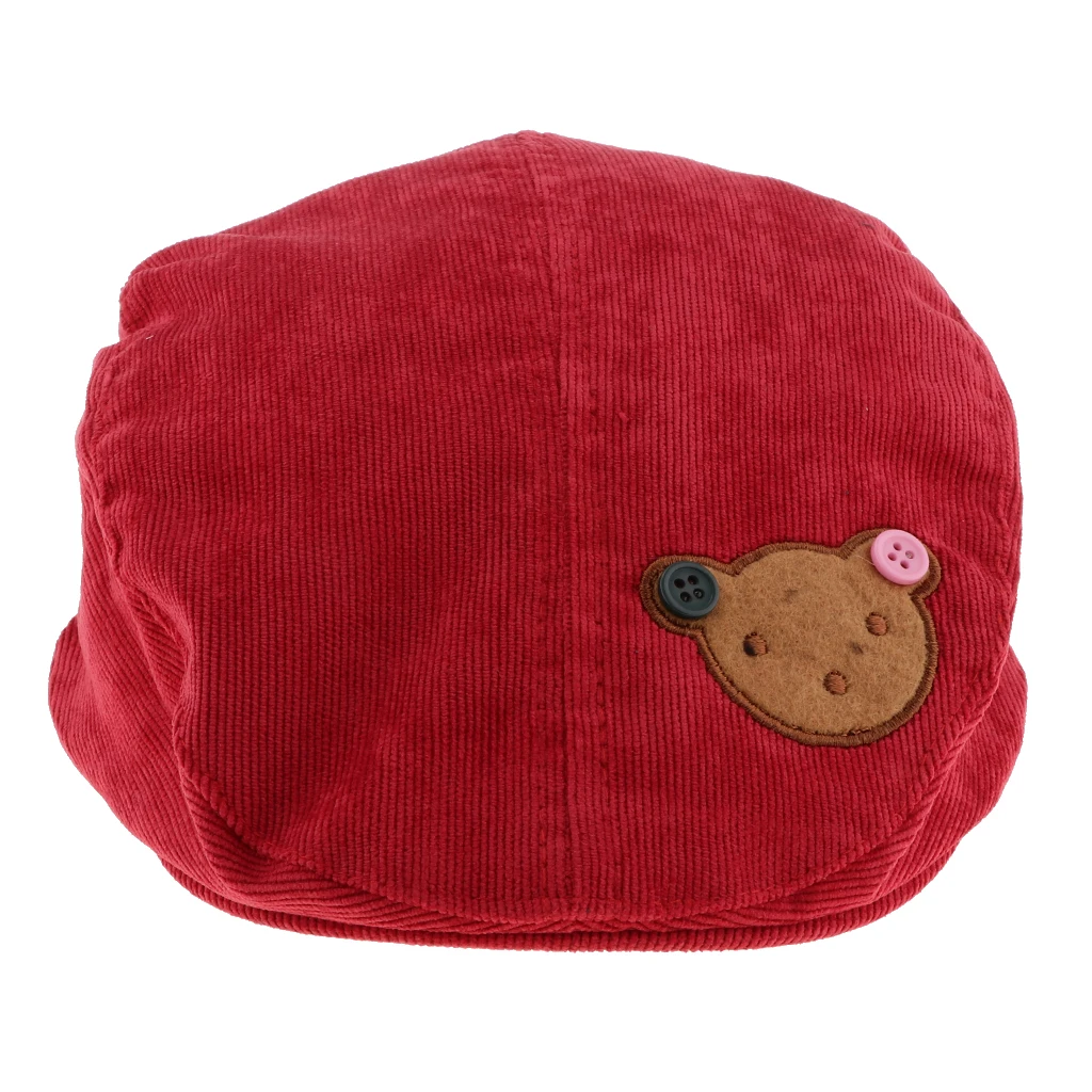 Toddler Kids Baby Boys Girls Beret Cap Fashion Cartoon Bear Hat