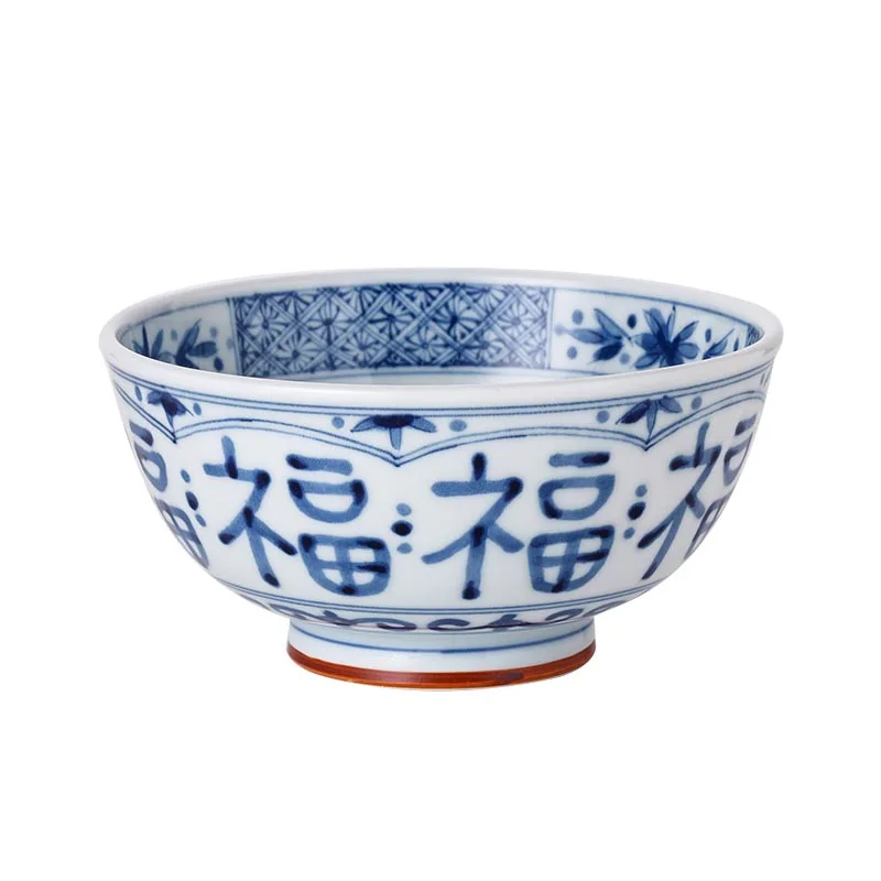 6,5 дюймов японский стиль синий и белый Фарфоровая керамика Чаша дома большая супница контейнер для салата кухонные аксессуары для посуды - Цвет: A