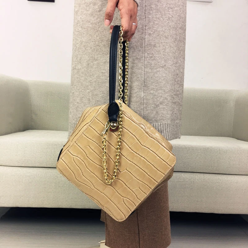 

2018 Brand Fashion Show Women Bags Genuine Cow Leaather Alligator Female Messenger Bag Shoulder Bags Designer Handbags 149