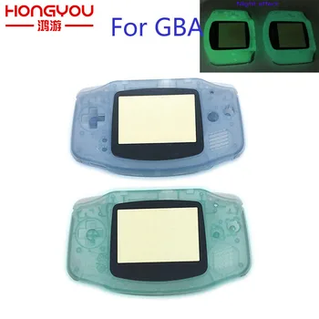 

For Gameboy Advance Glow in the Dark Noctilucent Plastic Shell Case Housing Screen lens For GBA Luminous Cover Green & Blue