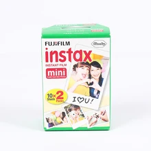 Новый Оригинальный 20 шт./кор. пленка fujifilm instax mini 20 листов белый Край 3 дюймовый широкий фильм для Мгновенного Камеры мини 8 7 s 25 50 s 90