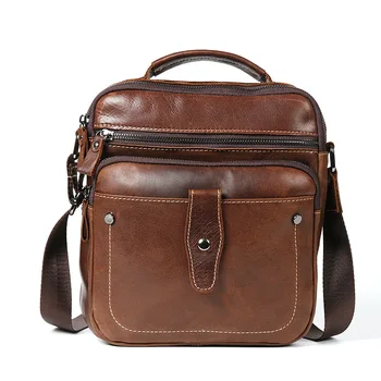 

Unisex Handmade Genuine Leather Men Ladies Crossbody Bags Retro Women Men Messenger Shoulder Bag Join Agents Drop Shipping