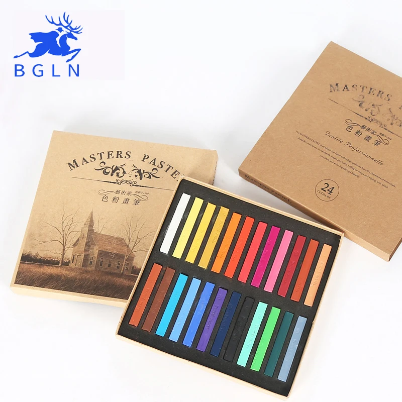 

Marie's Painting Crayons Soft Dry Pastel 12/24/36/48 Colors/Set Art Drawing Set Chalk Color Crayon Brush Stationery for Students