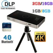 Newest C6 Smart Portable DLP WiFi 1GB+8GB /2GB+16GB Amlogic S905 Quad Core Android 5.1 TV Box