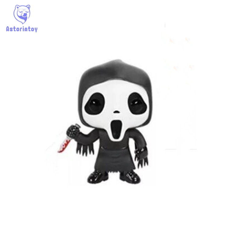 

NEW 10cm Scream ghost face action figure big Bobble Head Q Edition no box for Car Decoration
